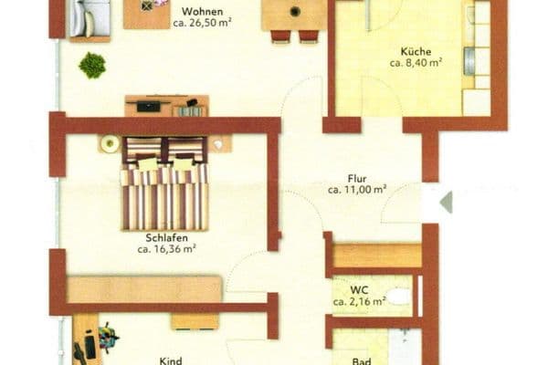 Pronájem bytu 3+1 86 m², Dompfaffstraße 136, Erlangen, Bavorsko Pronájem bytu 3+1 86 m², Dompfaffstraße 136, Erlangen, Bavorsko
