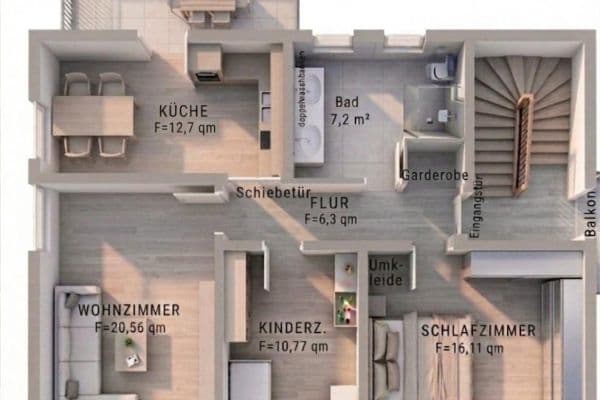 Prodej bytu 3+1 77 m², Anselm-Feuerbach-Staraße 31, Gaggenau Prodej bytu 3+1 77 m², Anselm-Feuerbach-Staraße 31, Gaggenau
