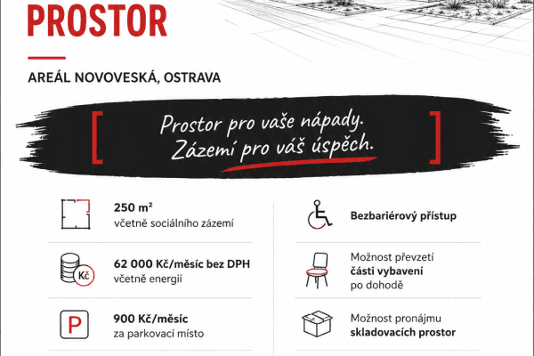 Pronájem kanceláře 250 m², Novoveská, Ostrava Pronájem kanceláře 250 m², Novoveská, Ostrava