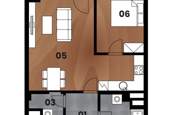 Pronájem bytu 2+kk 67 m², Malešická, Praha Pronájem bytu 2+kk 67 m², Malešická, Praha