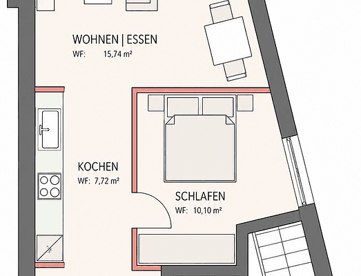 Pronájem bytu 2+1 50 m², Frintroper Str. 208, Essen, Severní Porýní-Vestfálsko Pronájem bytu 2+1 50 m², Frintroper Str. 208, Essen, Severní Porýní-Vestfálsko