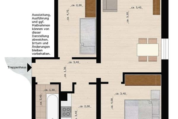 Pronájem bytu 3+1 58 m², Askanische Straße 106, Dessau-Roßlau, Sasko-Anhaltsko Pronájem bytu 3+1 58 m², Askanische Straße 106, Dessau-Roßlau, Sasko-Anhaltsko