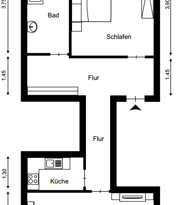 Pronájem bytu 17 m², U1, 25, Mannheim Pronájem bytu 17 m², U1, 25, Mannheim