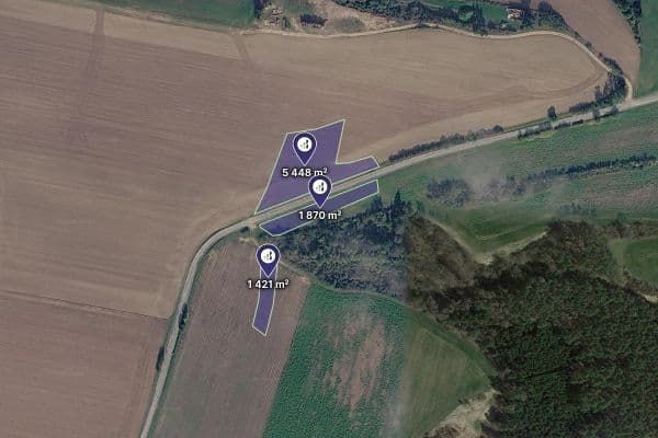Prodej pozemku 8.739 m², Libež Prodej pozemku 8.739 m², Libež
