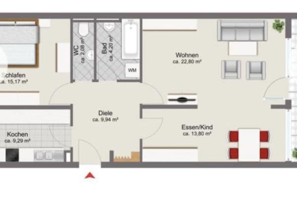 Prodej bytu 3+1 87 m², Wilhelm-Hauff-Str.31, Augsburg, Bavorsko Prodej bytu 3+1 87 m², Wilhelm-Hauff-Str.31, Augsburg, Bavorsko