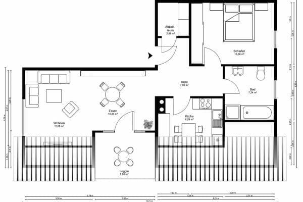 Prodej bytu 2+1 62 m², Forst Prodej bytu 2+1 62 m², Forst