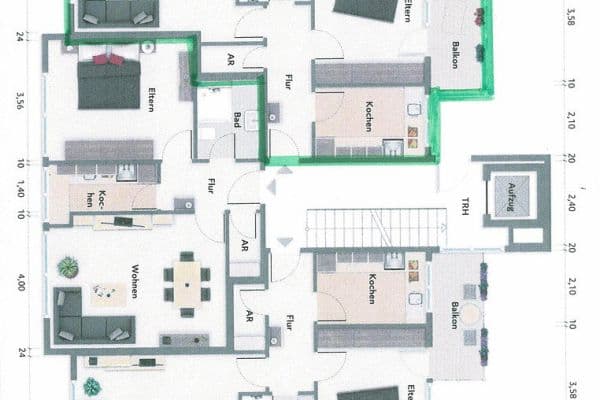 Pronájem bytu 2+1 53 m², Herford Pronájem bytu 2+1 53 m², Herford
