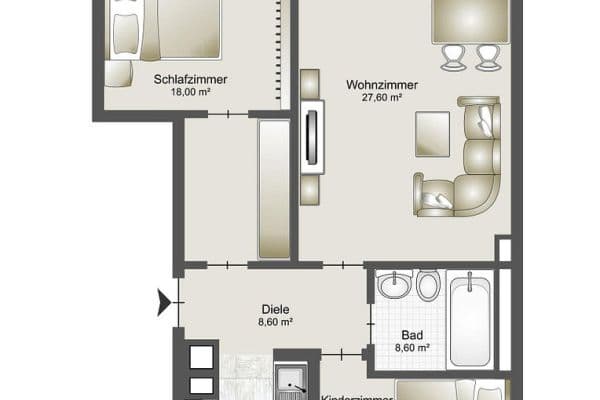 Pronájem bytu 3+1 80 m², München, Bavorsko Pronájem bytu 3+1 80 m², München, Bavorsko