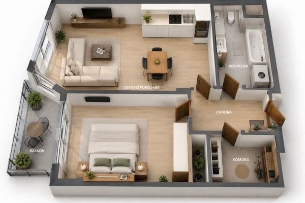 Pronájem bytu 2+kk 60 m², Praha Pronájem bytu 2+kk 60 m², Praha