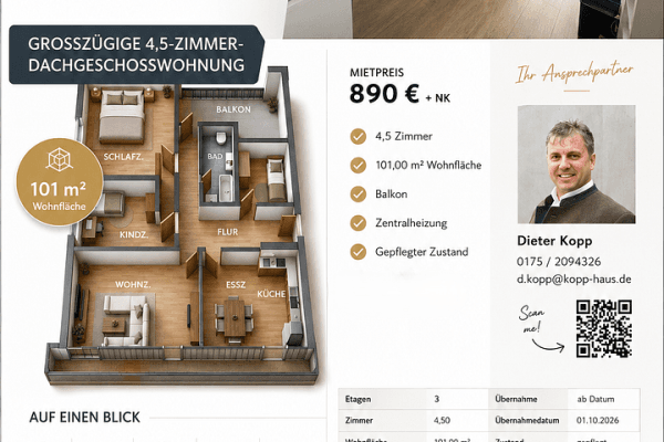 Pronájem bytu 4+kk 101 m², Sulz am Neckar, Bádensko-Württembersko Pronájem bytu 4+kk 101 m², Sulz am Neckar, Bádensko-Württembersko