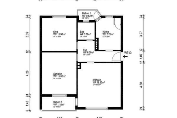 Pronájem bytu 3+1 67 m², Bremerhaven, Bremen Pronájem bytu 3+1 67 m², Bremerhaven, Bremen