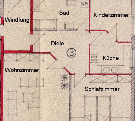 Pronájem bytu 3+1 82 m², Hammelburg Pronájem bytu 3+1 82 m², Hammelburg
