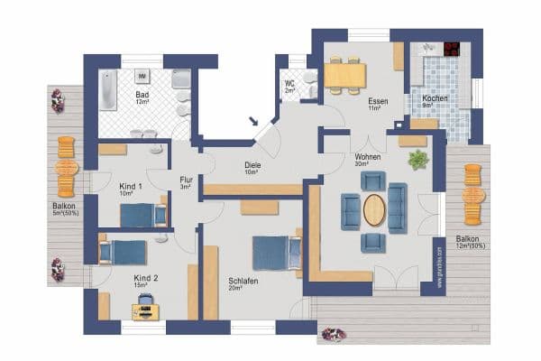 Pronájem bytu 4+kk 140 m², Obereichstätt, Bavorsko Pronájem bytu 4+kk 140 m², Obereichstätt, Bavorsko