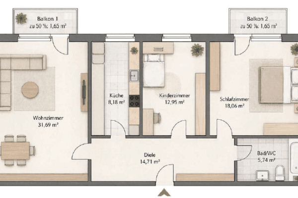 Prodej bytu 3+1 95 m², Wilhelm-Georg-Str. 16, Schweinfurt Prodej bytu 3+1 95 m², Wilhelm-Georg-Str. 16, Schweinfurt