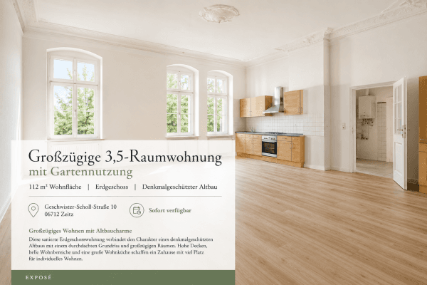 Pronájem bytu 3+kk 112 m², Zeitz Pronájem bytu 3+kk 112 m², Zeitz
