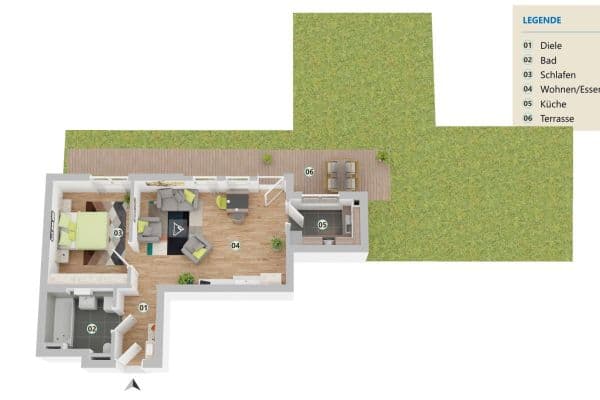 Pronájem bytu 2+1 53 m², Neuenstadt am Kocher Pronájem bytu 2+1 53 m², Neuenstadt am Kocher