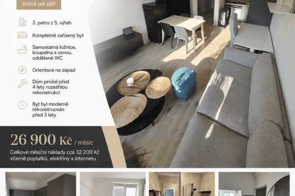 Pronájem bytu 2+kk 43 m², Osadní, Praha Pronájem bytu 2+kk 43 m², Osadní, Praha