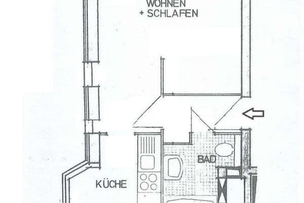 Pronájem bytu 1+1 30 m², Hauptstr. 48, Solingen Pronájem bytu 1+1 30 m², Hauptstr. 48, Solingen
