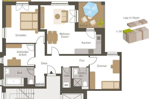 Pronájem bytu 4+1 102 m², Herrnstr 33, Fürth Pronájem bytu 4+1 102 m², Herrnstr 33, Fürth