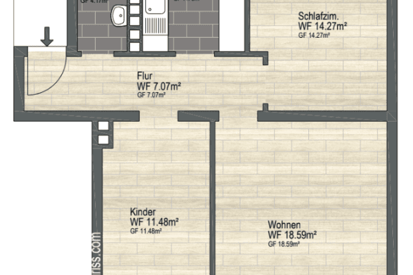 Pronájem bytu 3+1 65 m², Bödekerstraße 2, Hannover, Dolní Sasko Pronájem bytu 3+1 65 m², Bödekerstraße 2, Hannover, Dolní Sasko
