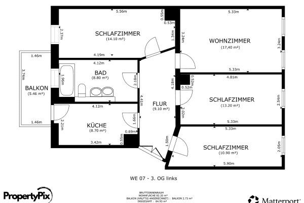 Pronájem bytu 4+1 84 m², Wurzner Straße 188, Leipzig, Sasko Pronájem bytu 4+1 84 m², Wurzner Straße 188, Leipzig, Sasko