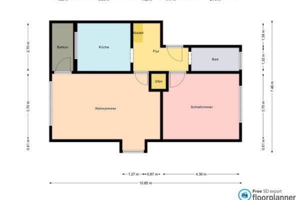 Pronájem bytu 2+1 58 m², Ahornweg X, Köln Pronájem bytu 2+1 58 m², Ahornweg X, Köln