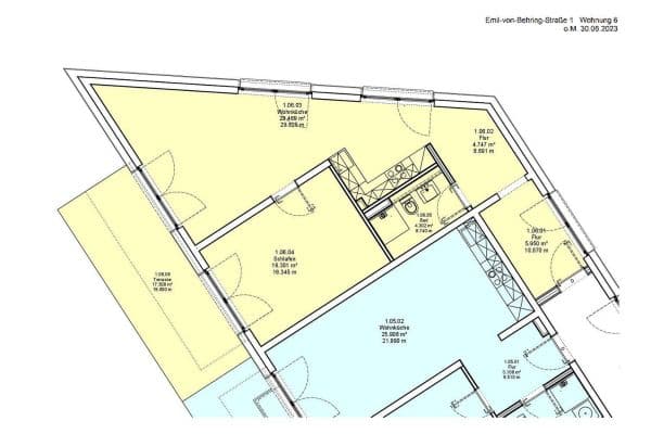 Pronájem bytu 2+1 70 m², Emil-von-Behring-Straße 1, Marburg, Hessen Pronájem bytu 2+1 70 m², Emil-von-Behring-Straße 1, Marburg, Hessen