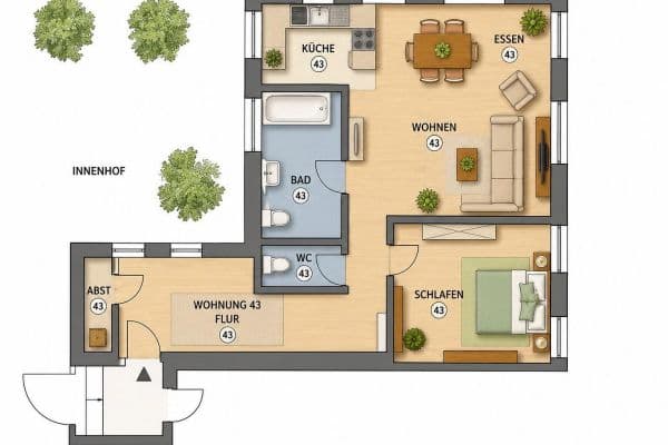 Pronájem bytu 2+1 84 m², Albstadt-Tailfingen Pronájem bytu 2+1 84 m², Albstadt-Tailfingen