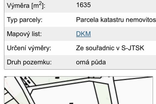 Prodej pozemku 1.635 m², Prodej pozemku 1.635 m²,