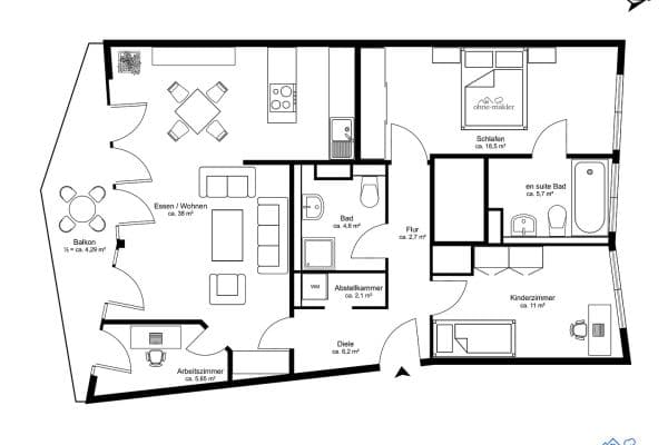 Pronájem bytu 4+1 98 m², Welfenstraße 68, München, Bavorsko Pronájem bytu 4+1 98 m², Welfenstraße 68, München, Bavorsko