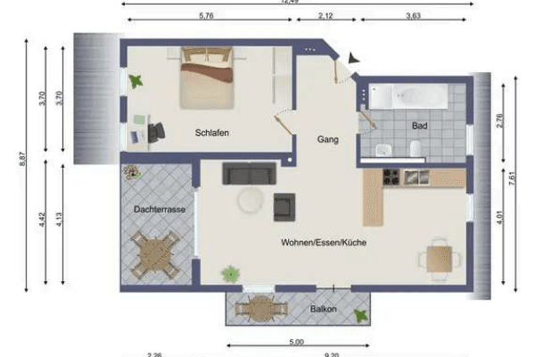 Pronájem bytu 2+1 76 m², Am Wimhof 35, Passau Pronájem bytu 2+1 76 m², Am Wimhof 35, Passau