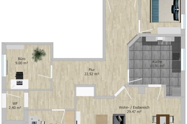 Pronájem bytu 4+1 103 m², Pforzheim, Bádensko-Württembersko Pronájem bytu 4+1 103 m², Pforzheim, Bádensko-Württembersko