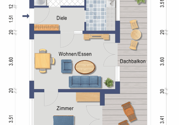 Pronájem bytu 2+1 62 m², Seidenweberhof 7, Rheinfelden Pronájem bytu 2+1 62 m², Seidenweberhof 7, Rheinfelden