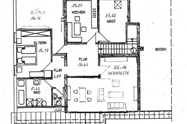 Pronájem bytu 3+1 127 m², Ostercappeln Pronájem bytu 3+1 127 m², Ostercappeln