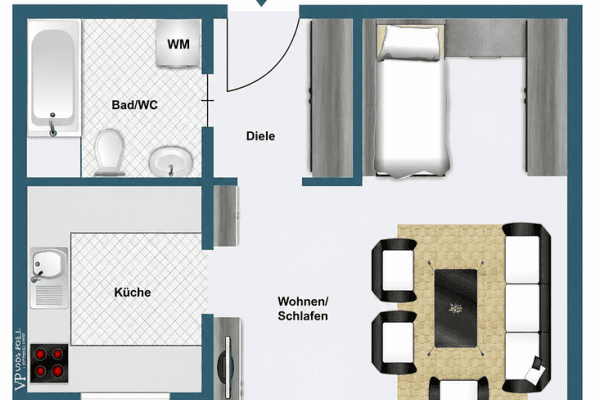 Pronájem bytu 1+1 41 m², Friedrich-Ebert-Straße 45, Regensburg, Bavorsko Pronájem bytu 1+1 41 m², Friedrich-Ebert-Straße 45, Regensburg, Bavorsko