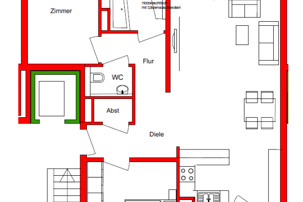 Pronájem bytu 3+1 88 m², Remseck a.N. Pronájem bytu 3+1 88 m², Remseck a.N.