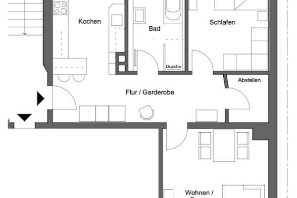 Pronájem bytu 2+1 66 m², Weststraße 62, Chemnitz, Sasko Pronájem bytu 2+1 66 m², Weststraße 62, Chemnitz, Sasko