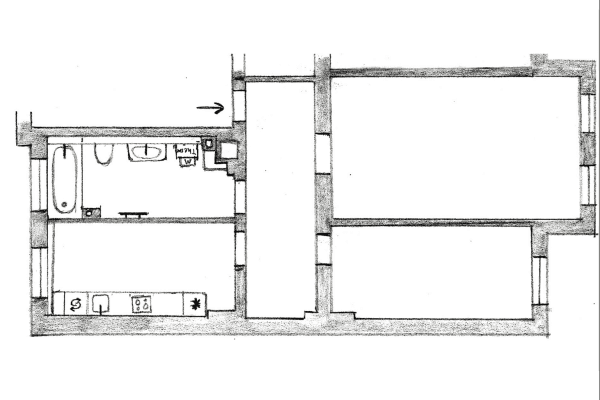 Pronájem bytu 2+1 70 m², Erfurt Pronájem bytu 2+1 70 m², Erfurt