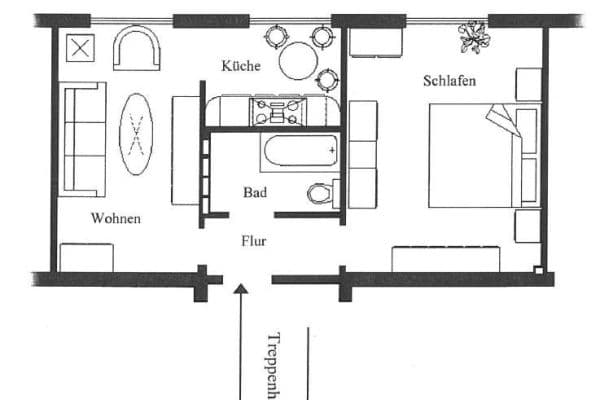 Prodej bytu 2+1 39 m², Schinkelstraße 8, Osnabrück, Dolní Sasko Prodej bytu 2+1 39 m², Schinkelstraße 8, Osnabrück, Dolní Sasko
