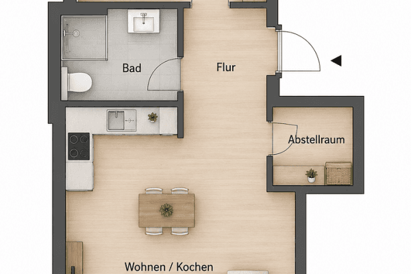 Pronájem bytu 2+1 46 m², Petershagen/Eggersdorf, Braniborsko Pronájem bytu 2+1 46 m², Petershagen/Eggersdorf, Braniborsko