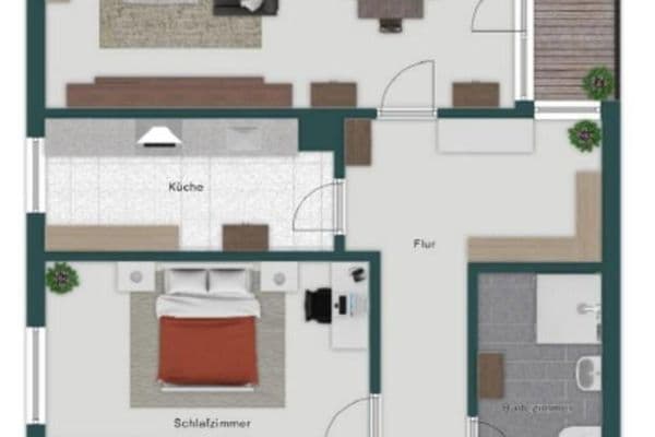 Pronájem bytu 2+1 69 m², Feldbergstr. 16, Heusenstamm Pronájem bytu 2+1 69 m², Feldbergstr. 16, Heusenstamm