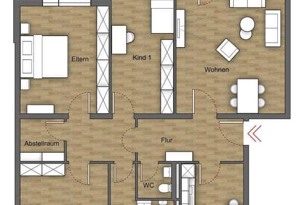Prodej bytu 4+1 110 m², Niederwerrn Prodej bytu 4+1 110 m², Niederwerrn