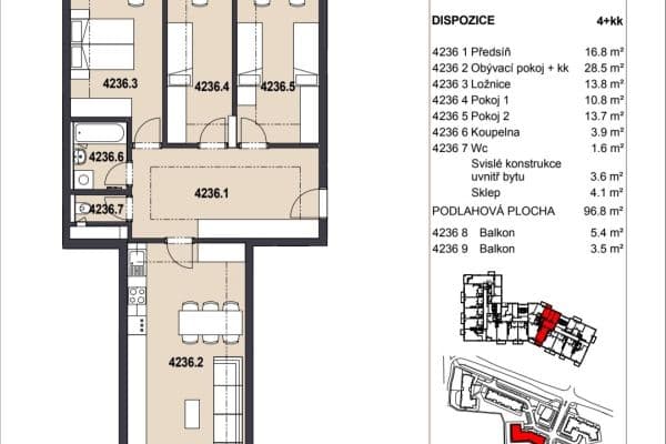 Prodej bytu 4+kk 106 m², Škrábkových, Praha Prodej bytu 4+kk 106 m², Škrábkových, Praha