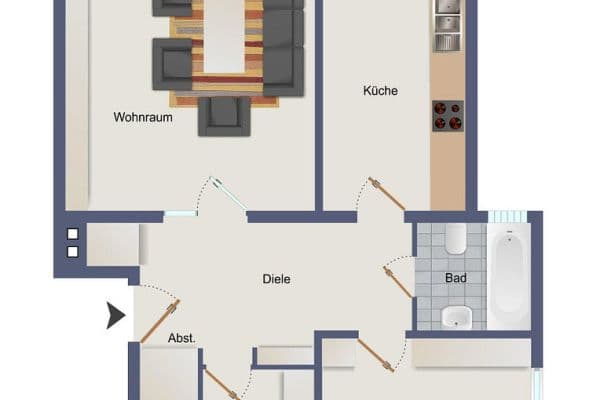 Prodej bytu 3+kk 72 m², Oberhausen Prodej bytu 3+kk 72 m², Oberhausen