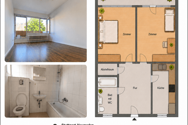 Pronájem bytu 2+1 56 m², Bockelststrasse 119A, Stuttgart Heumaden, Bádensko-Württembersko Pronájem bytu 2+1 56 m², Bockelststrasse 119A, Stuttgart Heumaden, Bádensko-Württembersko