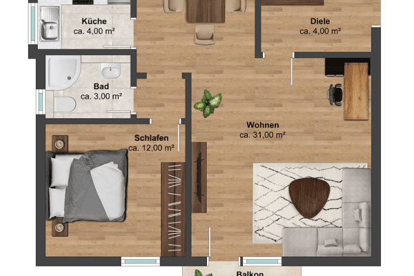 Prodej bytu 2+1 57 m², Gutsparkstraße 6/8, Leipzig, Sasko Prodej bytu 2+1 57 m², Gutsparkstraße 6/8, Leipzig, Sasko