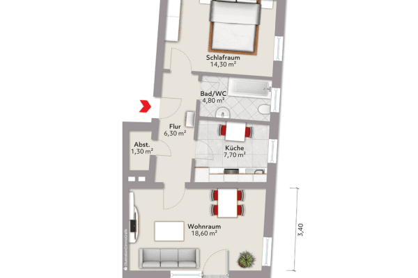 Prodej bytu 2+1 55 m², Schuhmannstrasse 20, Augsburg, Bavorsko Prodej bytu 2+1 55 m², Schuhmannstrasse 20, Augsburg, Bavorsko