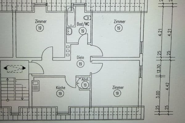 Pronájem bytu 3+1 68 m², Theoderichstraße 10, Bochum Pronájem bytu 3+1 68 m², Theoderichstraße 10, Bochum