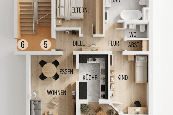 Prodej bytu 3+1 71 m², Senden Prodej bytu 3+1 71 m², Senden