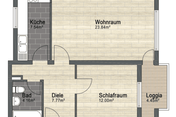 Pronájem bytu 2+1 57 m², Berliner Straße 1, Hannover, Dolní Sasko Pronájem bytu 2+1 57 m², Berliner Straße 1, Hannover, Dolní Sasko